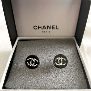 SOLD! Chanel Crystal CC Earrings